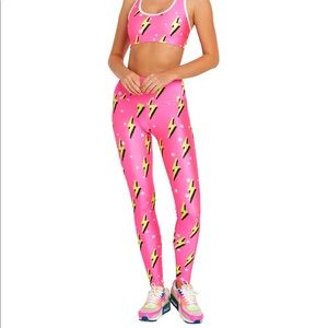 Goldsheep Pink Neon Bolts Legging